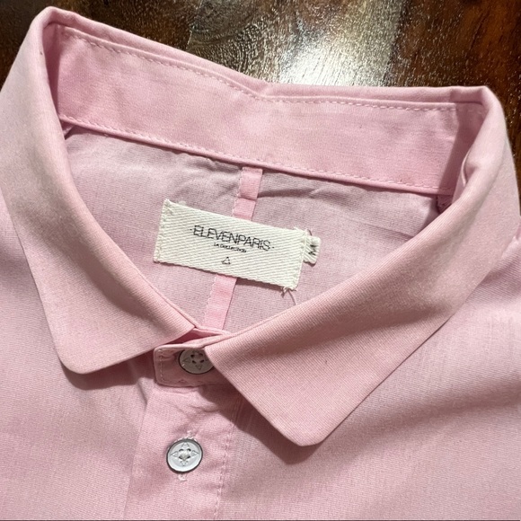 HP 🌹🔥🥀 Eleven Paris Pink Oxford with Blue Elbow Patches - Picture 3 of 9